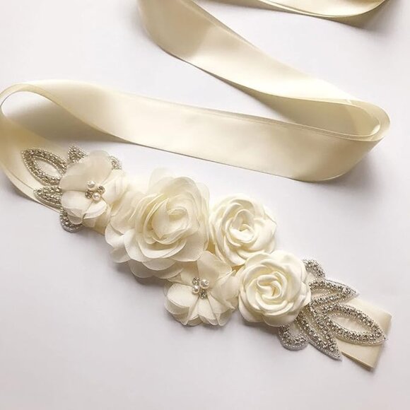 Satin Ribbon Tan Sash main image 6